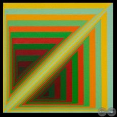 PROGRESSIONS EN DIAGONALES MS 211, 1970/2004 - Obra de ENRIQUE CAREAGA